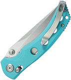 Kubey Hound Crossbar Lock Tiffany Blue G10 Folding 14C28N Clip Pt Pocket Knife 172C