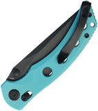 Kubey Hound Crossbar Lock Tiffany Blue G10 Folding Black 14C28N Clip Pt Pocket Knife 172D