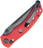 Kubey Hound Crossbar Lock Red G10 Folding 14C28N Clip Pt Pocket Knife 172E