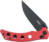 Kubey Hound Crossbar Lock Red G10 Folding 14C28N Clip Pt Pocket Knife 172E