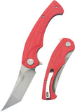 Kubey Scimitar Linerlock Red G10 Folding 14C28N Tanto Pocket Knife 175E