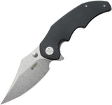 Kubey Ceto Linerlock Black G10 Folding 14C28N Clip Point Pocket Knife 181A