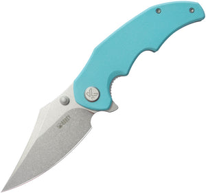 Kubey Ceto Linerlock Tiffany Blue G10 Folding 14C28N Clip Point Pocket Knife 181B