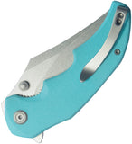 Kubey Ceto Linerlock Tiffany Blue G10 Folding 14C28N Clip Point Pocket Knife 181B