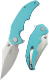 Kubey Ceto Linerlock Tiffany Blue G10 Folding 14C28N Clip Point Pocket Knife 181B