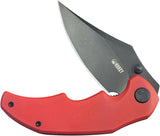 Kubey Ceto Linerlock Red G10 Folding 14C28N Clip Point Pocket Knife 181E