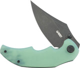 Kubey Ceto Linerlock Jade G10 Folding 14C28N Clip Point Pocket Knife 181F