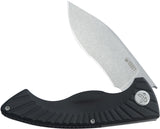 Kubey Timberwolf Linerlock Black G10 Folding 14C28N Kukri Pocket Knife 208D