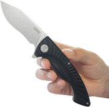 Kubey Timberwolf Linerlock Black G10 Folding 14C28N Kukri Pocket Knife 208D