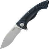 Kubey Timberwolf Linerlock Black G10 Folding 14C28N Kukri Pocket Knife 208D