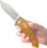 Kubey Timberwolf Linerlock Ultem Folding 14C28N Kukri Pocket Knife 208E