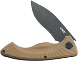 Kubey Timberwolf Linerlock Tan G10 Folding 14C28N Kukri Pocket Knife 208H