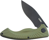 Kubey Timberwolf Linerlock Green G10 Folding 14C28N Kukri Pocket Knife 208J