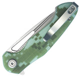 Kubey Dugu Linerlock Digital Camo G10 Folding 14C28N Sandvik Pocket Knife 210H
