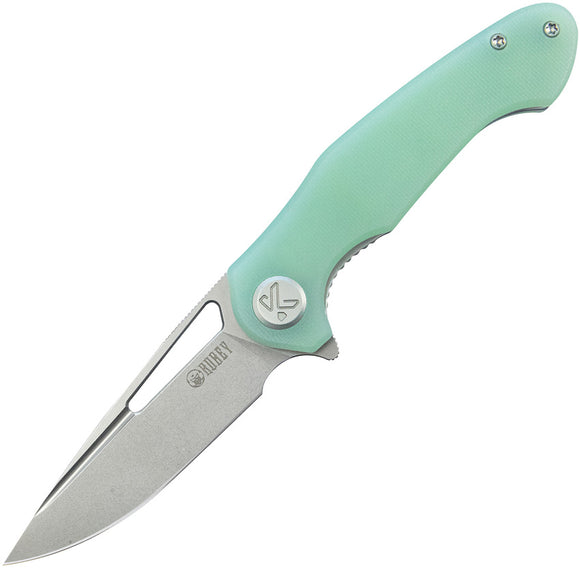 Kubey Dugu Linerlock Jade G10 Folding 14C28N Sandvik Pocket Knife 210I