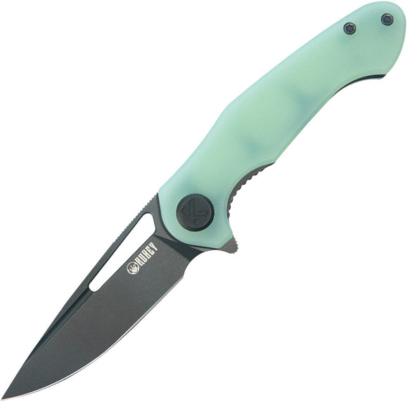 Kubey Dugu Linerlock Jade G10 Folding Black 14C28N Sandvik Pocket Knife 210K