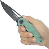 Kubey Dugu Linerlock Jade G10 Folding Black 14C28N Sandvik Pocket Knife 210K