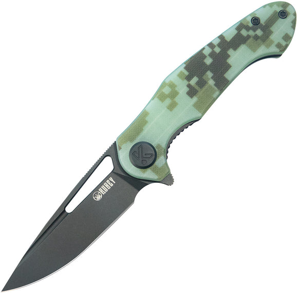 Kubey Dugu Linerlock Digital Camo G10 Folding Black 14C28N Sandvik Pocket Knife 210L