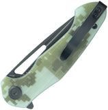 Kubey Dugu Linerlock Digital Camo G10 Folding Black 14C28N Sandvik Pocket Knife 210L
