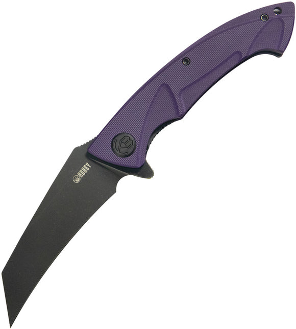 Kubey Anteater Nest Purple Linerlock Blackwash 14C28N Folding Knife 212M