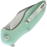 Kubey Noble Linerlock Jade G10 Folding 14C28N Pocket Knife 236M