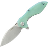 Kubey Noble Linerlock Jade G10 Folding 14C28N Pocket Knife 236M