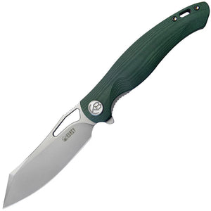 Kubey Drake Linerlock Green G10 Folding AUS-10 Tanto Pocket Knife 239K