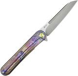 Kubey Dandy Framelock Flame Titanium Folding CPM-S90V Pocket Knife 247H