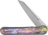 Kubey Dandy Framelock Flame Titanium Folding CPM-S90V Pocket Knife 247H