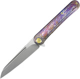 Kubey Dandy Framelock Flame Titanium Folding CPM-S90V Pocket Knife 247H