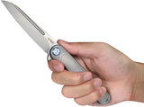 Kubey KB Knives Dandy Framelock Gray Titanium Folding S90V Pocket Knife 247J
