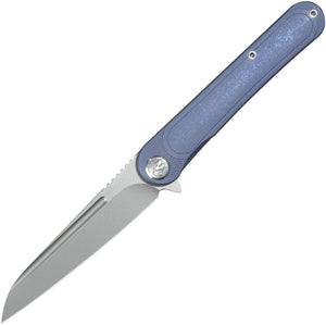 Kubey Dandy Framelock Blue Titanium Folding CPM-S90V Pocket Knife 247K