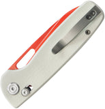 Kubey Bluff Axis Lock White G10 Folding Red Sandvik 14C28N Drop Pt Pocket Knife 248B