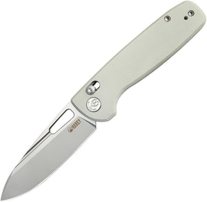 Kubey Bluff Axis Lock White G10 Folding Sandvik 14C28N Drop Pt Pocket Knife 248C