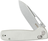 Kubey Bluff Axis Lock White G10 Folding Sandvik 14C28N Pocket Knife 316J
