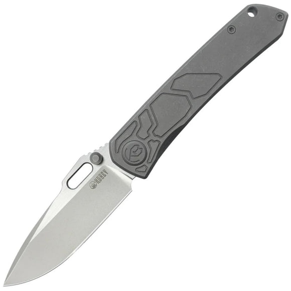 Kubey Blackout Framelock Dark Gray Titanium Folding Bohler M390 Pocket Knife 259B