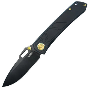 Kubey Blackout Framelock Black Titanium Folding Bohler M390 Pocket Knife 259C