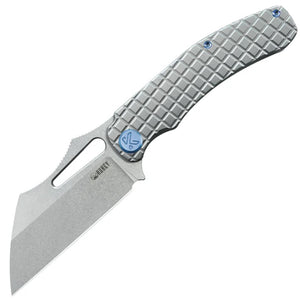 Kubey Sylow Framelock Gray Frag Titanium Folding 14C28N Pocket Knife 260A