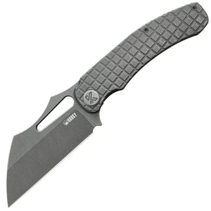 Kubey Sylow Framelock Dark Gray Frag Titanium Folding 14C28N Pocket Knife 260C