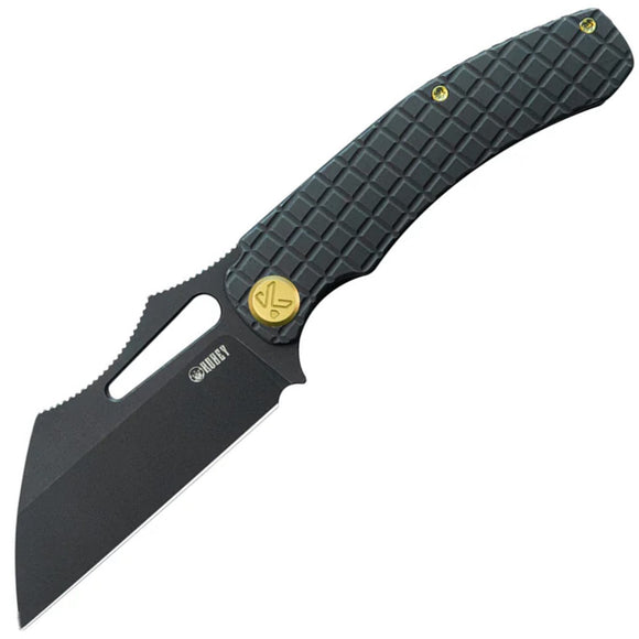 Kubey Sylow Framelock Black Frag Titanium Folding 14C28N Pocket Knife 260D