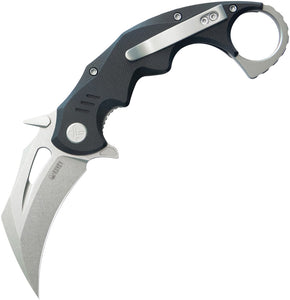 Kubey Mini Wrath Karambit Linerlock Black G10 Folding 14C28N Pocket Knife 262A