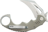 Kubey Mini Wrath Karambit Linerlock Tan G10 Folding 14C28N Pocket Knife 262C