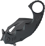 Kubey Mini Wrath Karambit Linerlock Blackout G10 Folding 14C28N Pocket Knife 262E