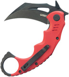 Kubey Mini Wrath Karambit Linerlock Red G10 Folding Black 14C28N Pocket Knife 262H