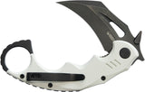 Kubey Mini Wrath Karambit Linerlock White G10 Folding Black 14C28N Pocket Knife 262I