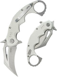 Kubey Mini Wrath Karambit Linerlock White G10 Folding 14C28N Pocket Knife 262K