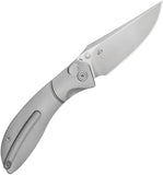 Kubey KB Knives Stingray Button Lock Gray Titanium Folding Bohler M390 Pocket Knife 264A