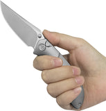Kubey KB Knives Stingray Button Lock Gray Titanium Folding Bohler M390 Pocket Knife 264A