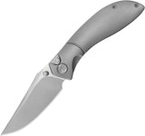 Kubey KB Knives Stingray Button Lock Gray Titanium Folding Bohler M390 Pocket Knife 264A