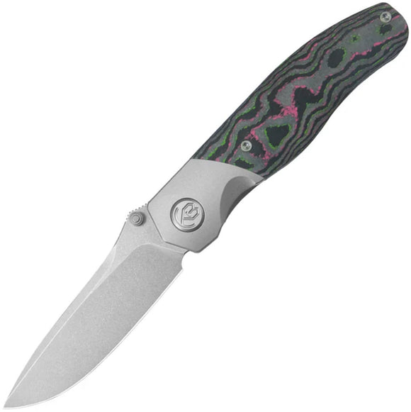 Kubey KB Knives Velvet Snake Gray Titanium & Carbon Fiber Folding M390 Knife 266A